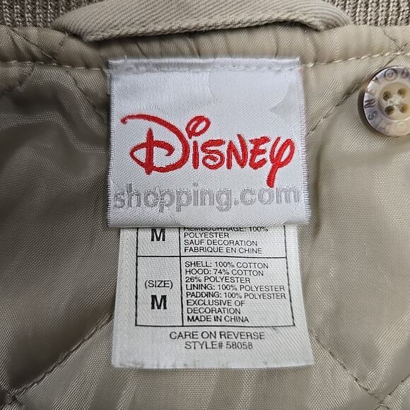 VTG Disney Store Eeyore Denim Varsity Jacket Sz M Quilted Bomber Winnie The Pooh - Picture 5 of 10